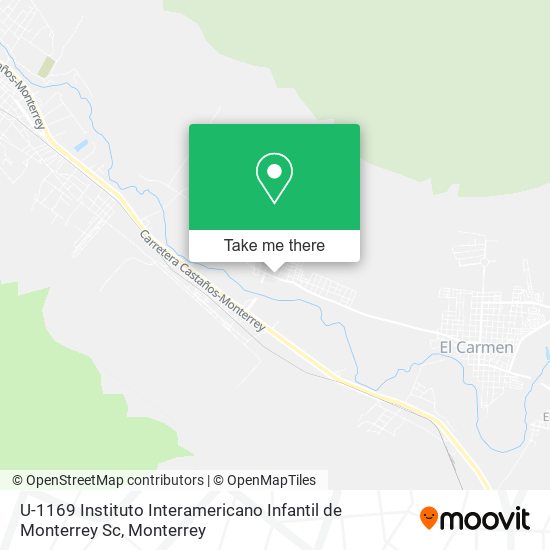 Mapa de U-1169 Instituto Interamericano Infantil de Monterrey Sc