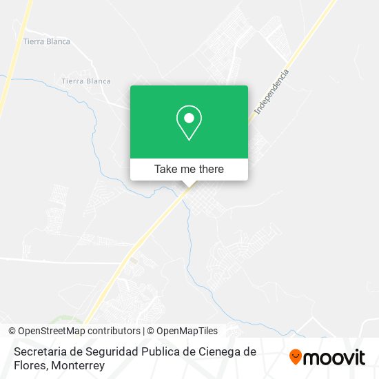 Secretaria de Seguridad Publica de Cienega de Flores map