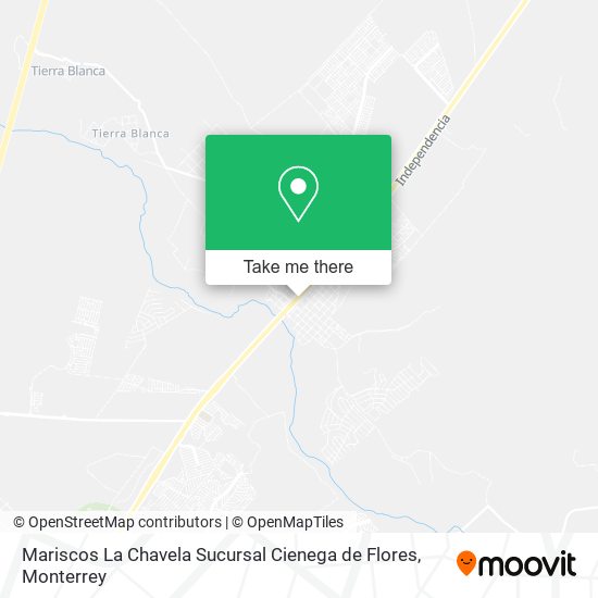 Mapa de Mariscos La Chavela Sucursal Cienega de Flores