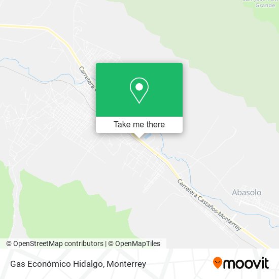 Gas Económico Hidalgo map