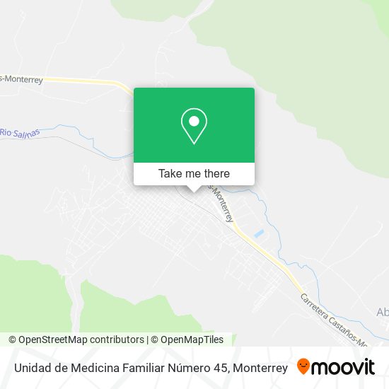 Unidad de Medicina Familiar Número 45 map