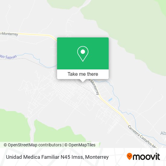 Unidad Medica Familiar N45 Imss map