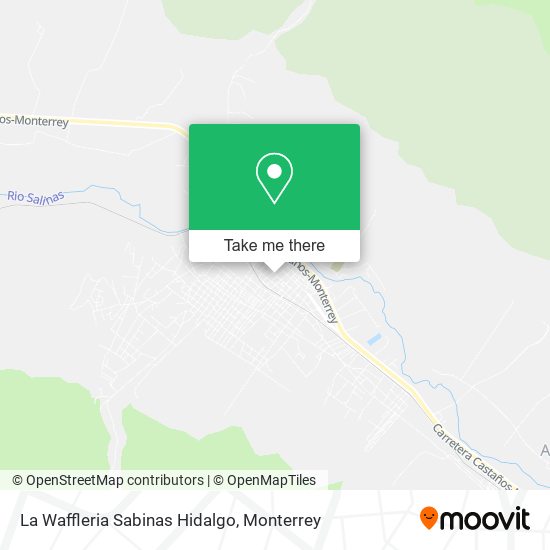 Mapa de La Waffleria Sabinas Hidalgo