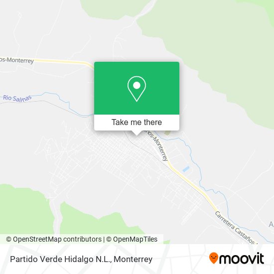 Partido Verde Hidalgo N.L. map
