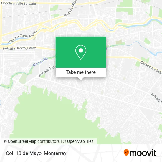 Col. 13 de Mayo map