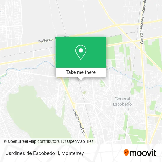 Jardines de Escobedo II map