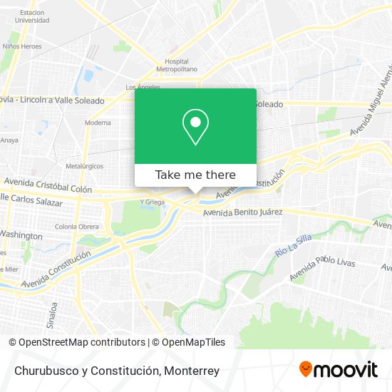 Mapa de Churubusco y Constitución
