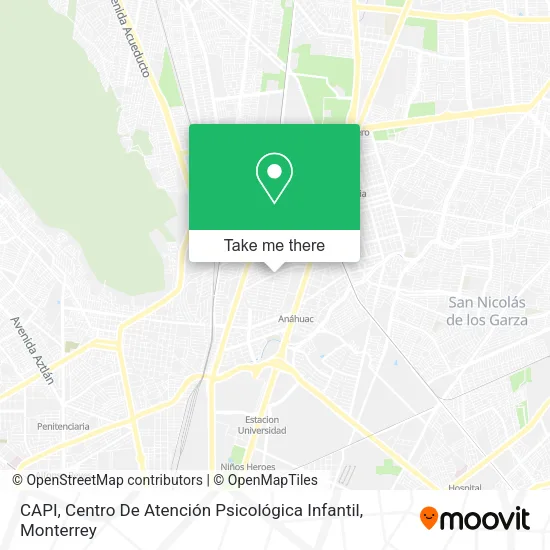 Mapa de CAPI, Centro De Atención Psicológica Infantil