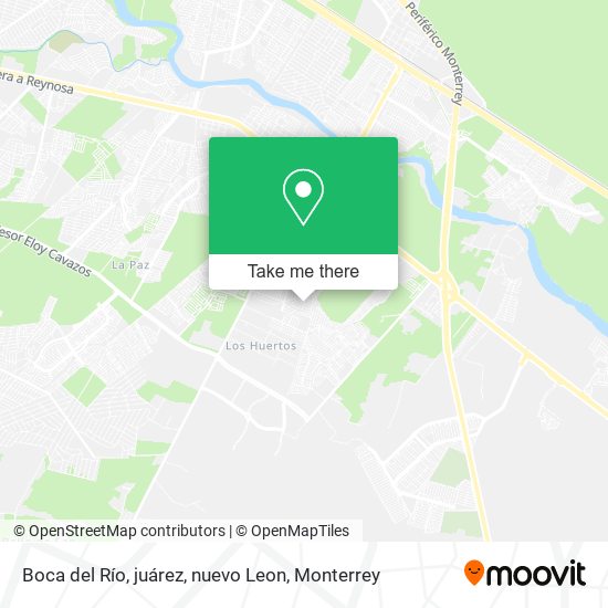 Boca del Río, juárez, nuevo Leon map