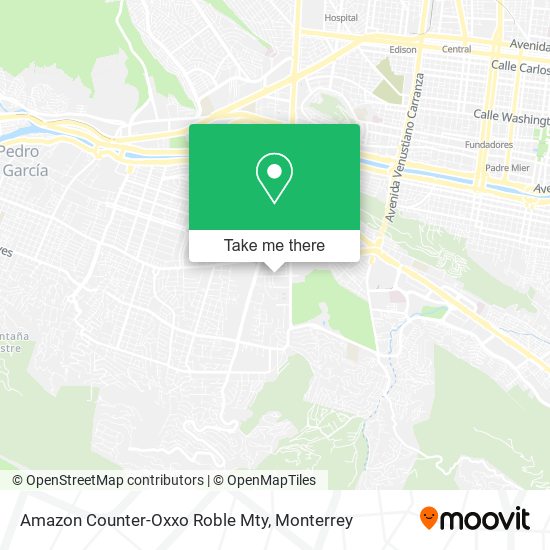 Mapa de Amazon Counter-Oxxo Roble Mty