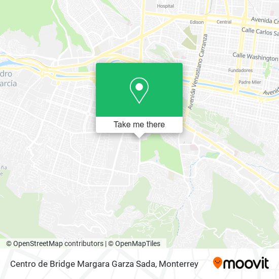 Mapa de Centro de Bridge Margara Garza Sada