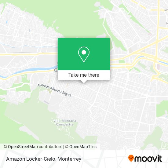 Mapa de Amazon Locker-Cielo