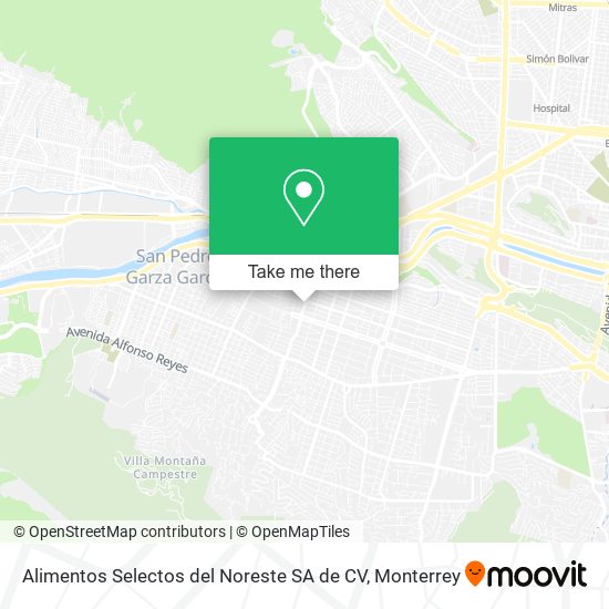 Mapa de Alimentos Selectos del Noreste SA de CV