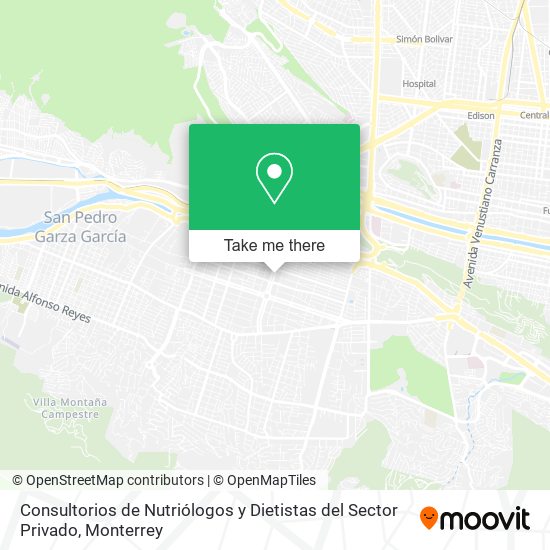 Consultorios de Nutriólogos y Dietistas del Sector Privado map