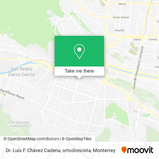 Mapa de Dr. Luis F. Chávez Cadena, ortodoncista