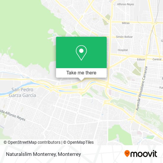 Naturalslim Monterrey map