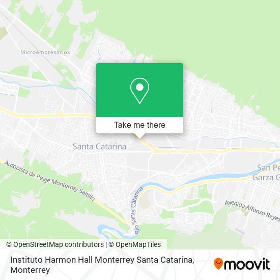 Instituto Harmon Hall Monterrey Santa Catarina map