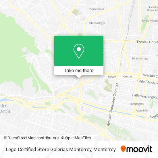 Mapa de Lego Certified Store Galerías Monterrey