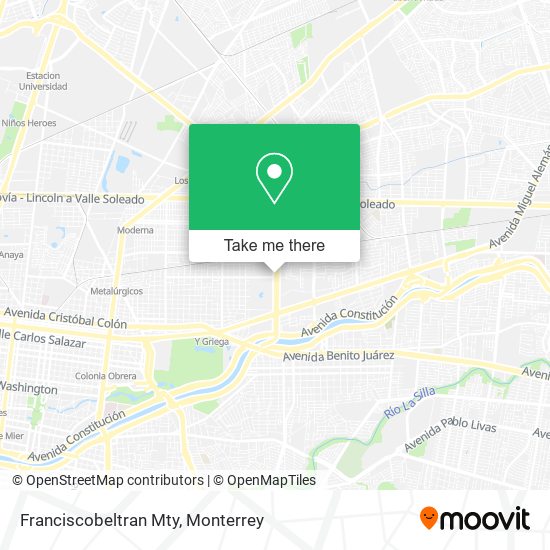 Franciscobeltran Mty map