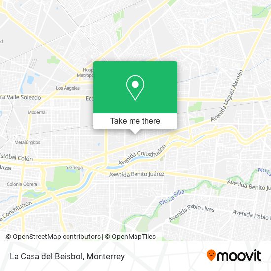 Mapa de La Casa del Beisbol