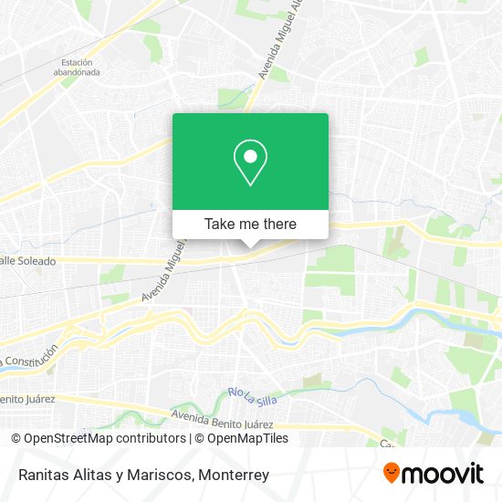 Ranitas Alitas y Mariscos map