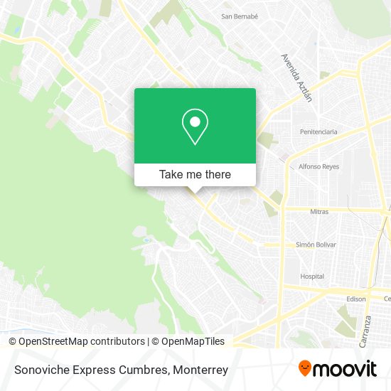 Sonoviche Express Cumbres map