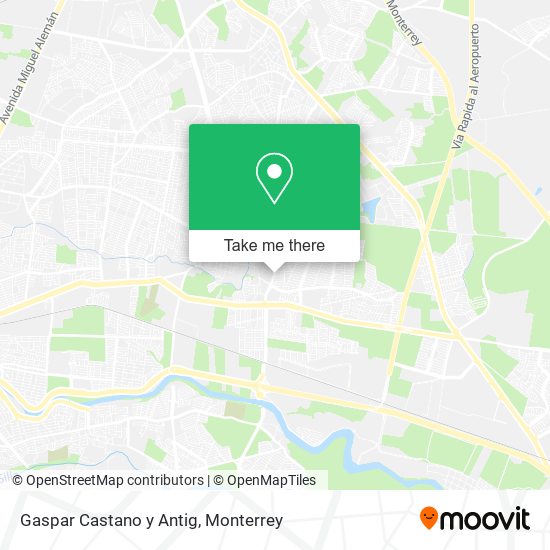 Gaspar Castano y Antig map