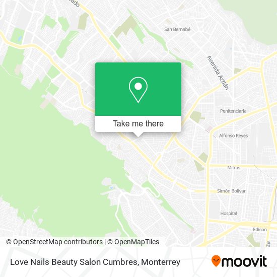 Love Nails Beauty Salon Cumbres map