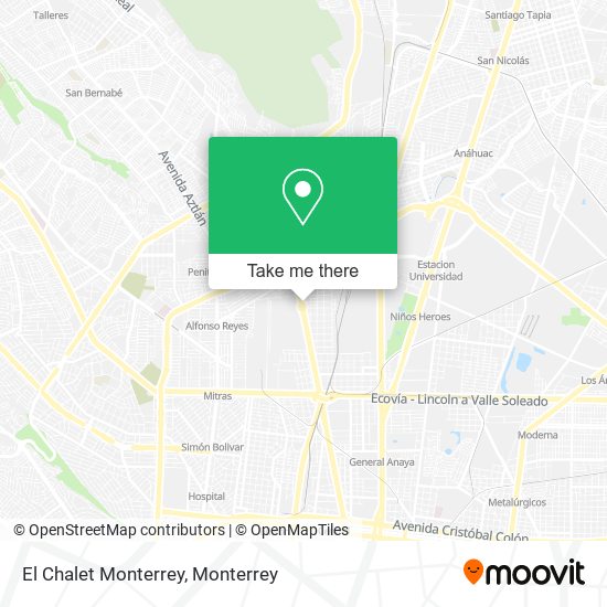 El Chalet Monterrey map