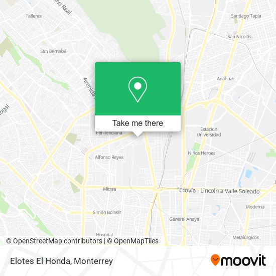 Mapa de Elotes El Honda