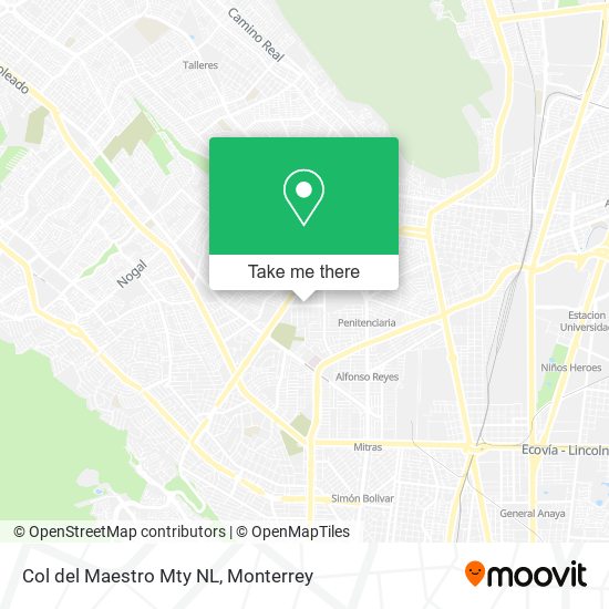 Col del Maestro Mty NL map