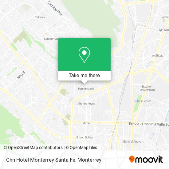 Chn Hotel Monterrey Santa Fe map
