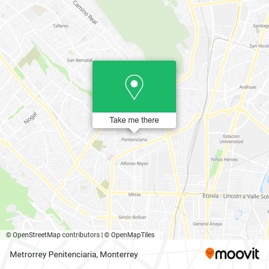 Metrorrey Penitenciaria map