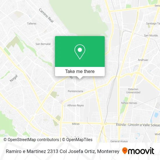 Ramiro e Martínez 2313 Col Josefa Ortiz map