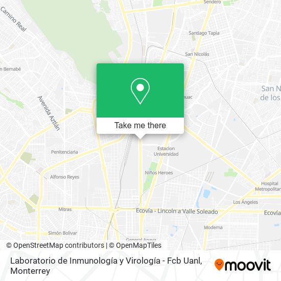 Laboratorio de Inmunología y Virología - Fcb Uanl map