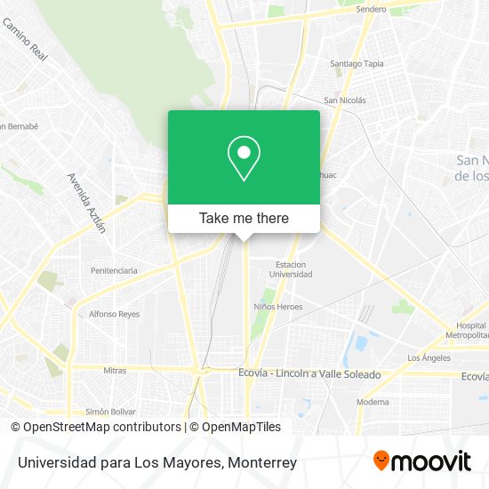 Universidad para Los Mayores map