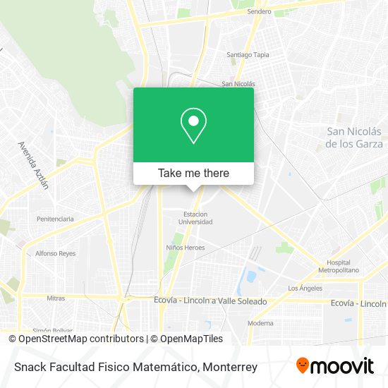 Mapa de Snack Facultad Fisico Matemático