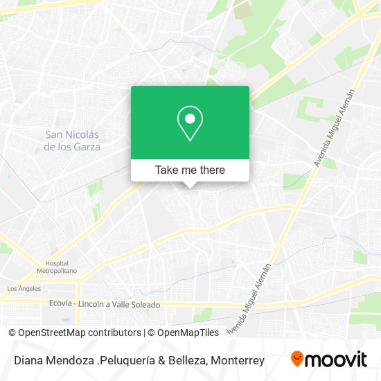 Mapa de Diana Mendoza .Peluquería & Belleza