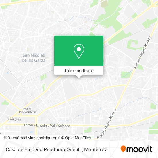 Casa de Empeño Préstamo Oriente map