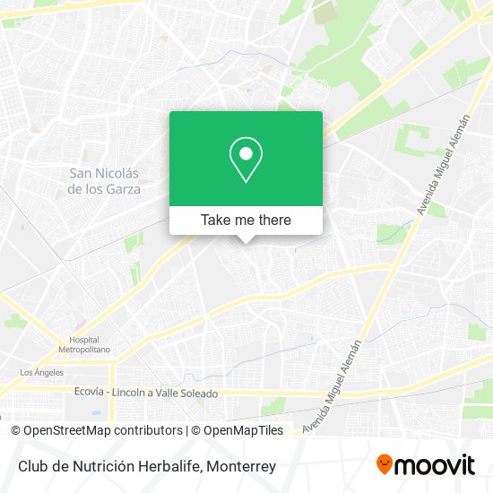 Mapa de Club de Nutrición Herbalife