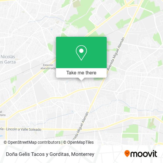 Mapa de Doña Gelis Tacos y Gorditas