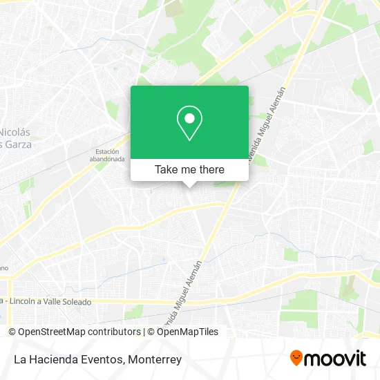 Mapa de La Hacienda Eventos