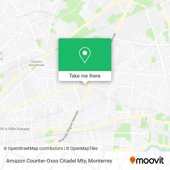 Amazon Counter-Oxxo Citadel Mty map