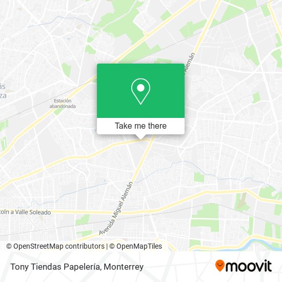 Tony Tiendas Papelería map