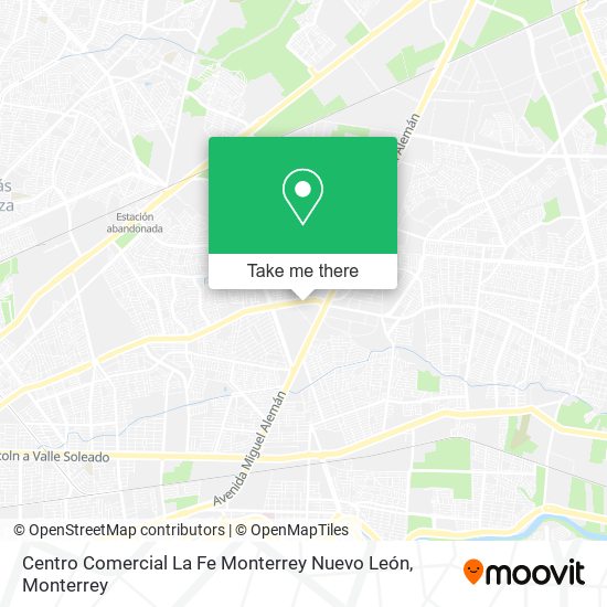 Mapa de Centro Comercial La Fe Monterrey Nuevo León
