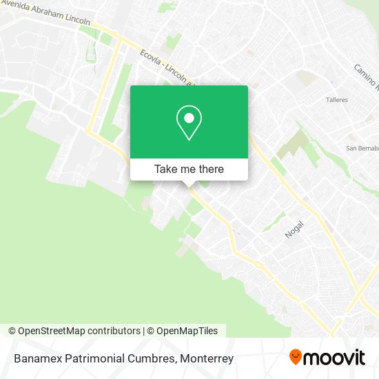 Banamex Patrimonial Cumbres map