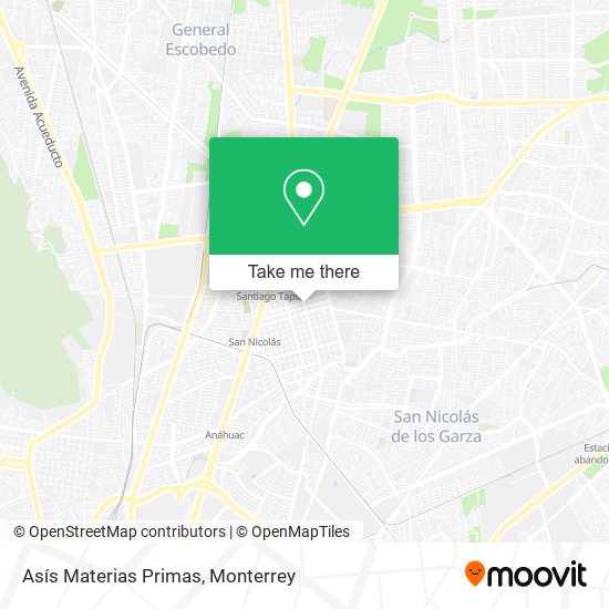 Asís Materias Primas map