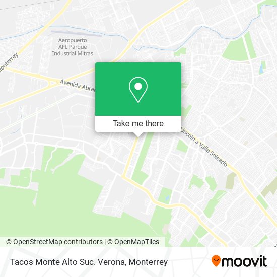 Tacos Monte Alto Suc. Verona map