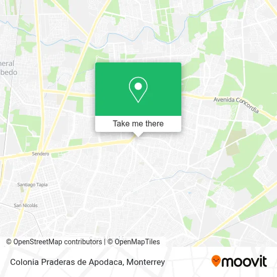 Colonia Praderas de Apodaca map