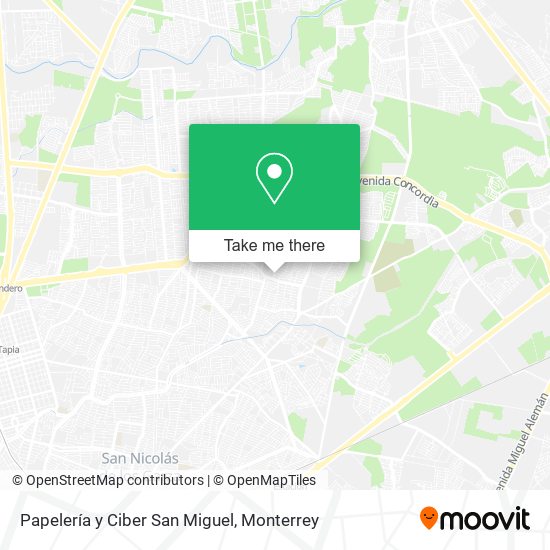 Papelería y Ciber San Miguel map